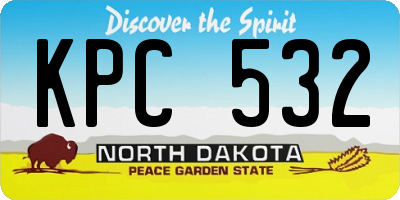 ND license plate KPC532