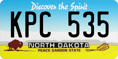 ND license plate KPC535