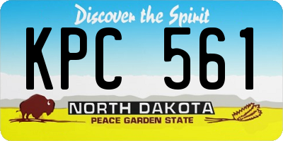 ND license plate KPC561