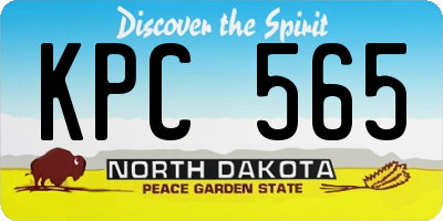 ND license plate KPC565