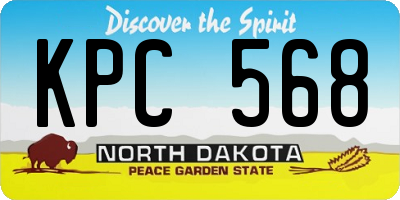 ND license plate KPC568