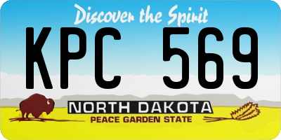 ND license plate KPC569