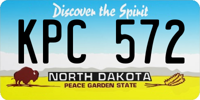 ND license plate KPC572