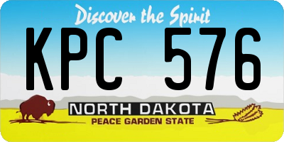 ND license plate KPC576