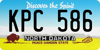 ND license plate KPC586