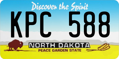 ND license plate KPC588