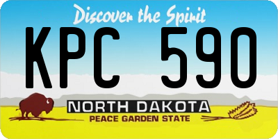 ND license plate KPC590