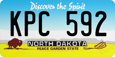 ND license plate KPC592