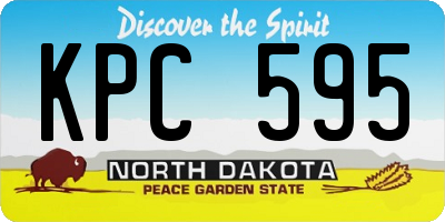 ND license plate KPC595