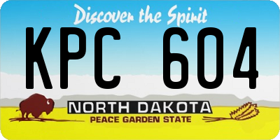 ND license plate KPC604