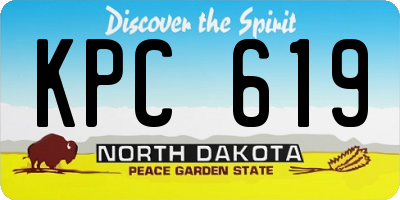 ND license plate KPC619