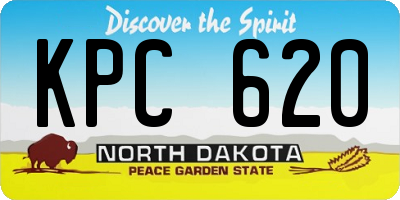 ND license plate KPC620