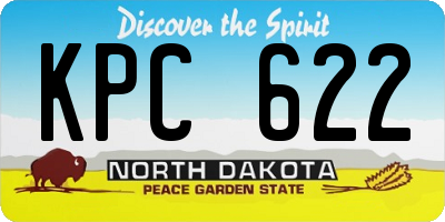 ND license plate KPC622