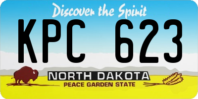 ND license plate KPC623