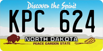 ND license plate KPC624