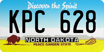 ND license plate KPC628