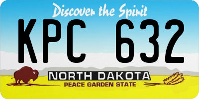 ND license plate KPC632