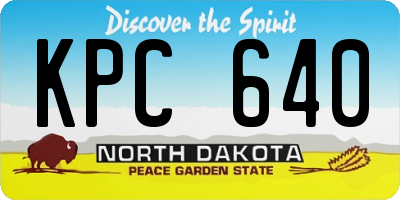 ND license plate KPC640