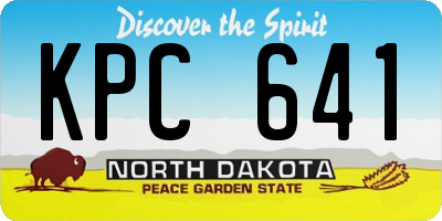 ND license plate KPC641