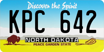 ND license plate KPC642
