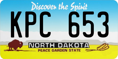 ND license plate KPC653