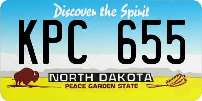 ND license plate KPC655
