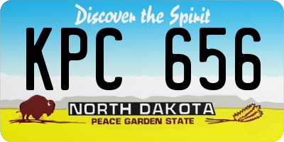 ND license plate KPC656