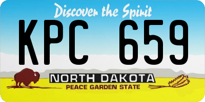 ND license plate KPC659