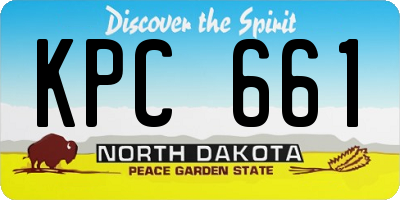 ND license plate KPC661