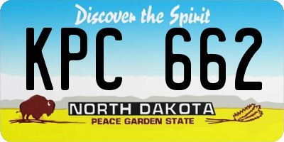 ND license plate KPC662