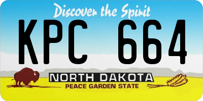 ND license plate KPC664