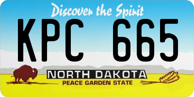 ND license plate KPC665