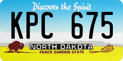 ND license plate KPC675