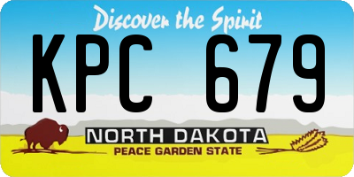 ND license plate KPC679