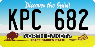 ND license plate KPC682