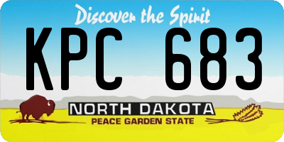 ND license plate KPC683