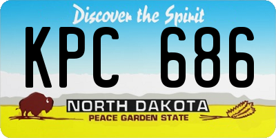 ND license plate KPC686