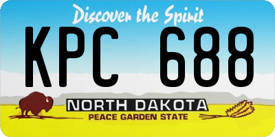 ND license plate KPC688