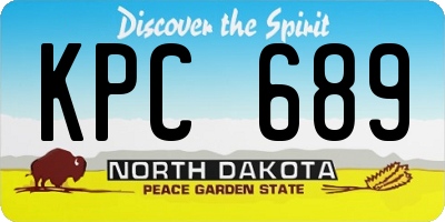 ND license plate KPC689