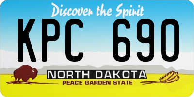 ND license plate KPC690