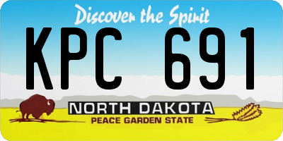 ND license plate KPC691