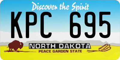 ND license plate KPC695