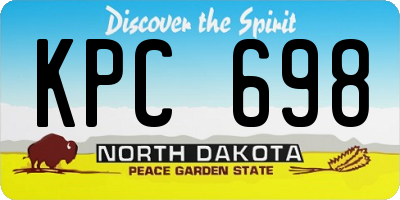 ND license plate KPC698