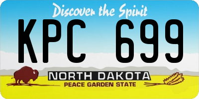 ND license plate KPC699