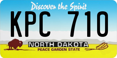 ND license plate KPC710