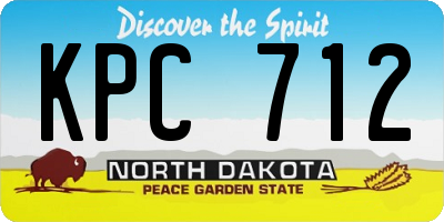 ND license plate KPC712