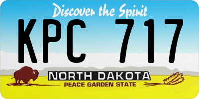 ND license plate KPC717