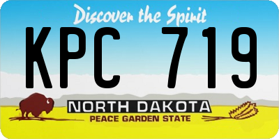 ND license plate KPC719