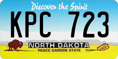 ND license plate KPC723