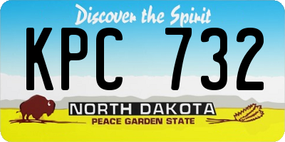 ND license plate KPC732